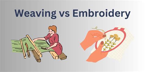 Explain the difference between weaving and embroidery, and why a banana might prefer one over the other.