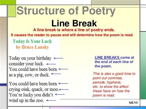 what is a line break in poetry what is the role of line breaks in creating rhythm and emphasis in poetry